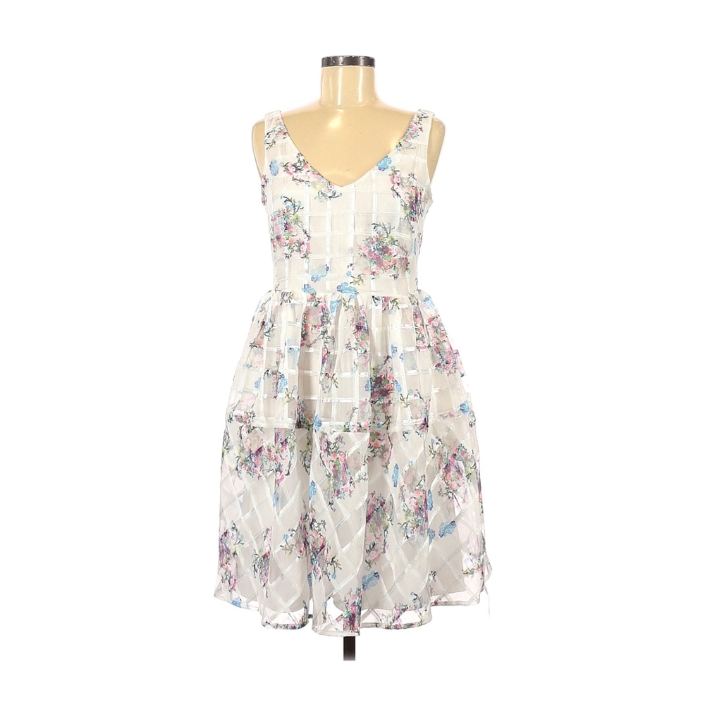 Anthropologie maeve white garden floral dress